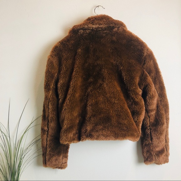 Free People Plush Faux Fur Brown Jacket - Picture 6 of 11